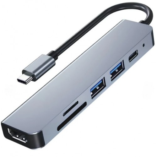 TYPE-C 6 İN 1 GAB-TY601 KART OKUYUCU TYP-C +HDMI + USB